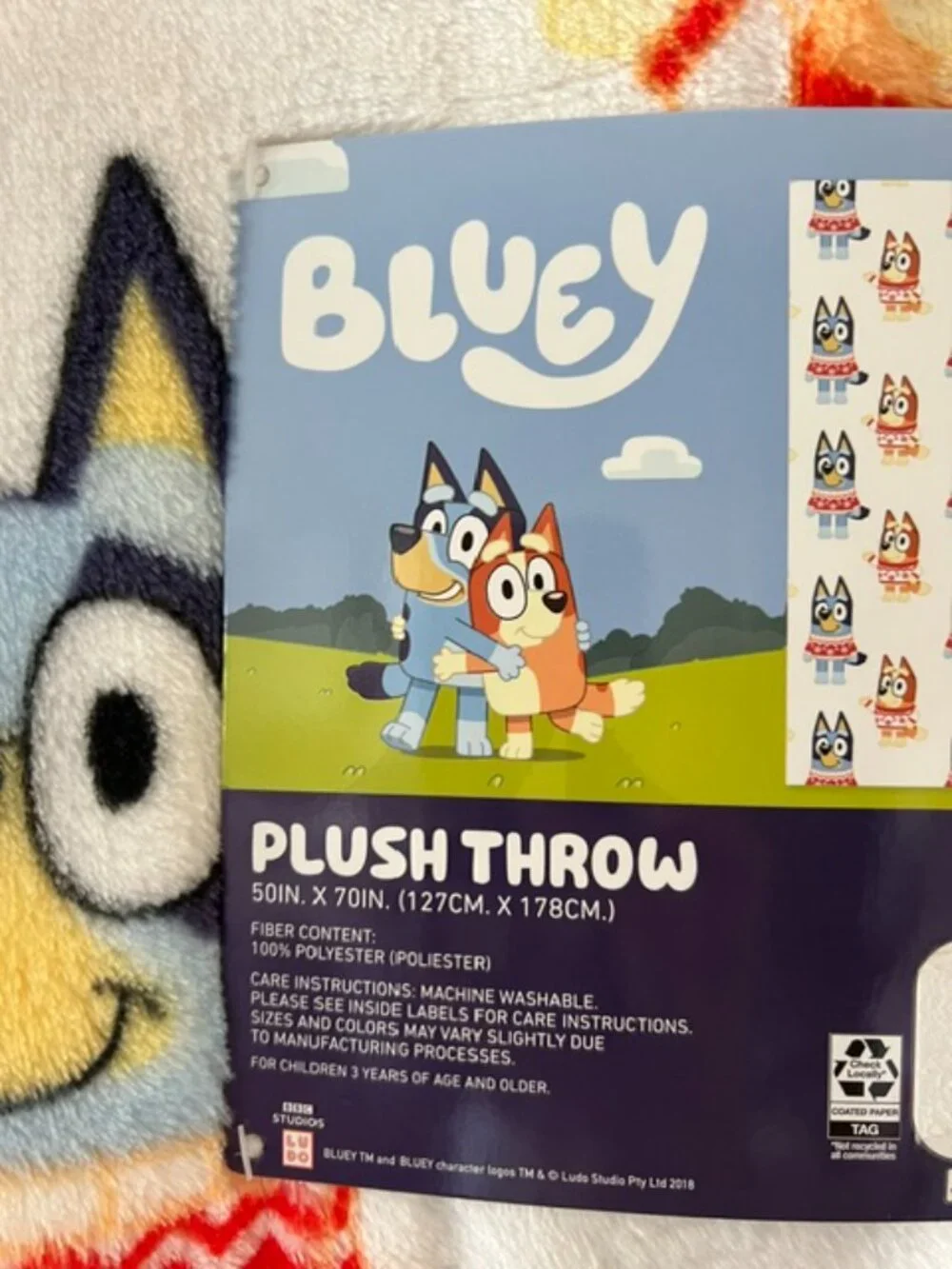 BLUEY WINTER SWEATER BLANKET